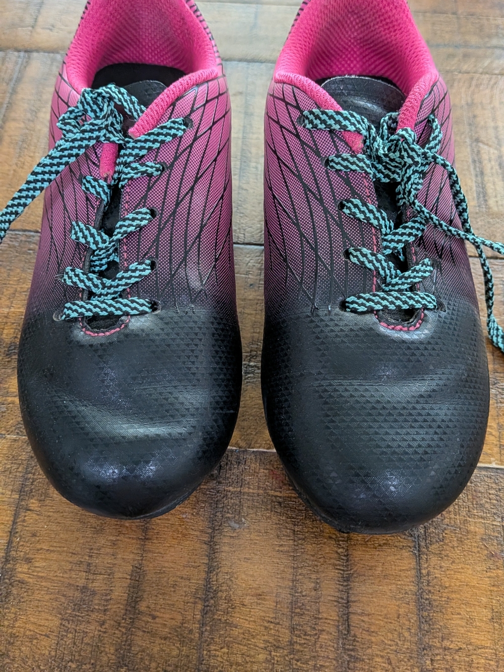Kids Pink and Black Athletic Shoes - Youth Sport Sneakers